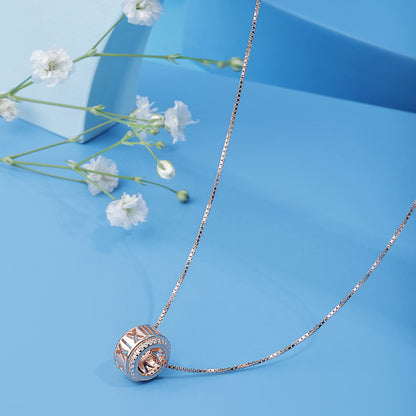 'Rose Gold Roman' Radiance Pendent