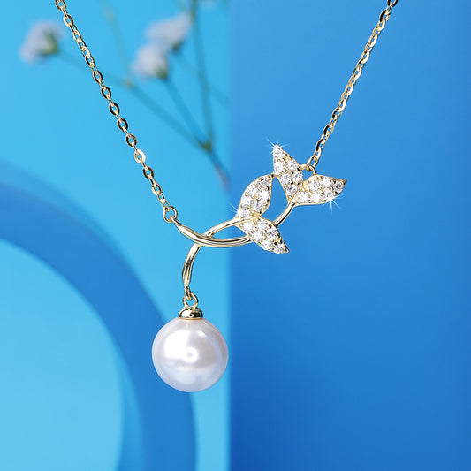 'Mermaid’s Lure Pearl' Gold Plated Pendant