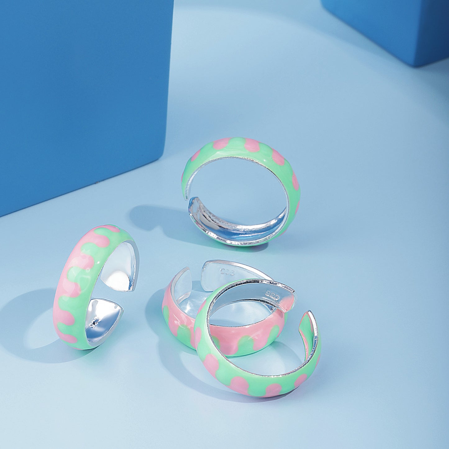 'Candy Tide' Toe Rings