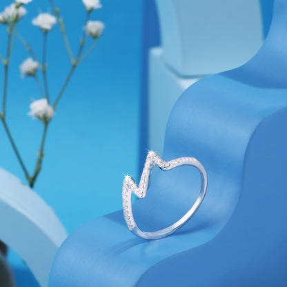 'Sterling Heartbeat' Ring