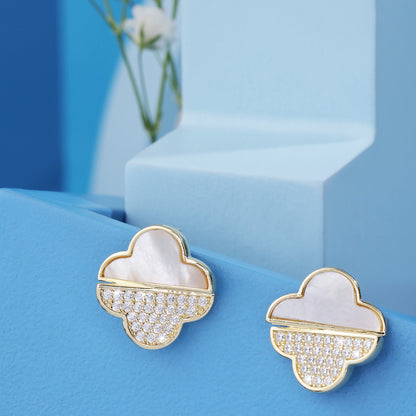 'Rain or Shine' Cloud Gold Plated Earrings