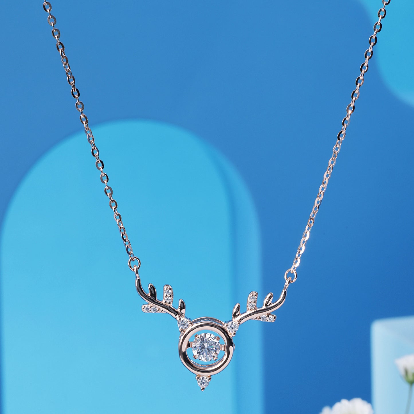 'Deer Dazzle' Rose Gold Pendent