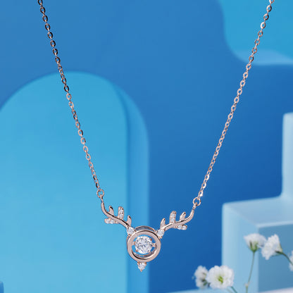 'Deer Dazzle' Rose Gold Pendent