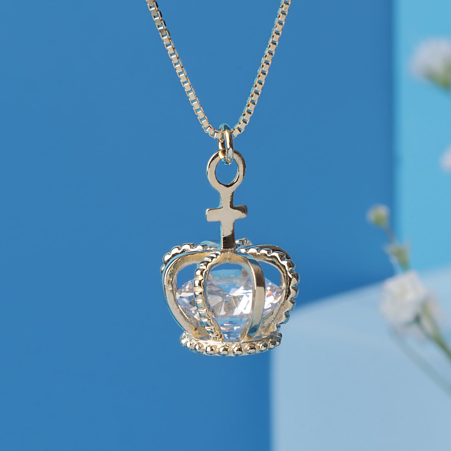 'You are my Queen' Gold Pendent