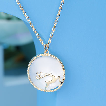 'Mythical Deer' Gold Pendant