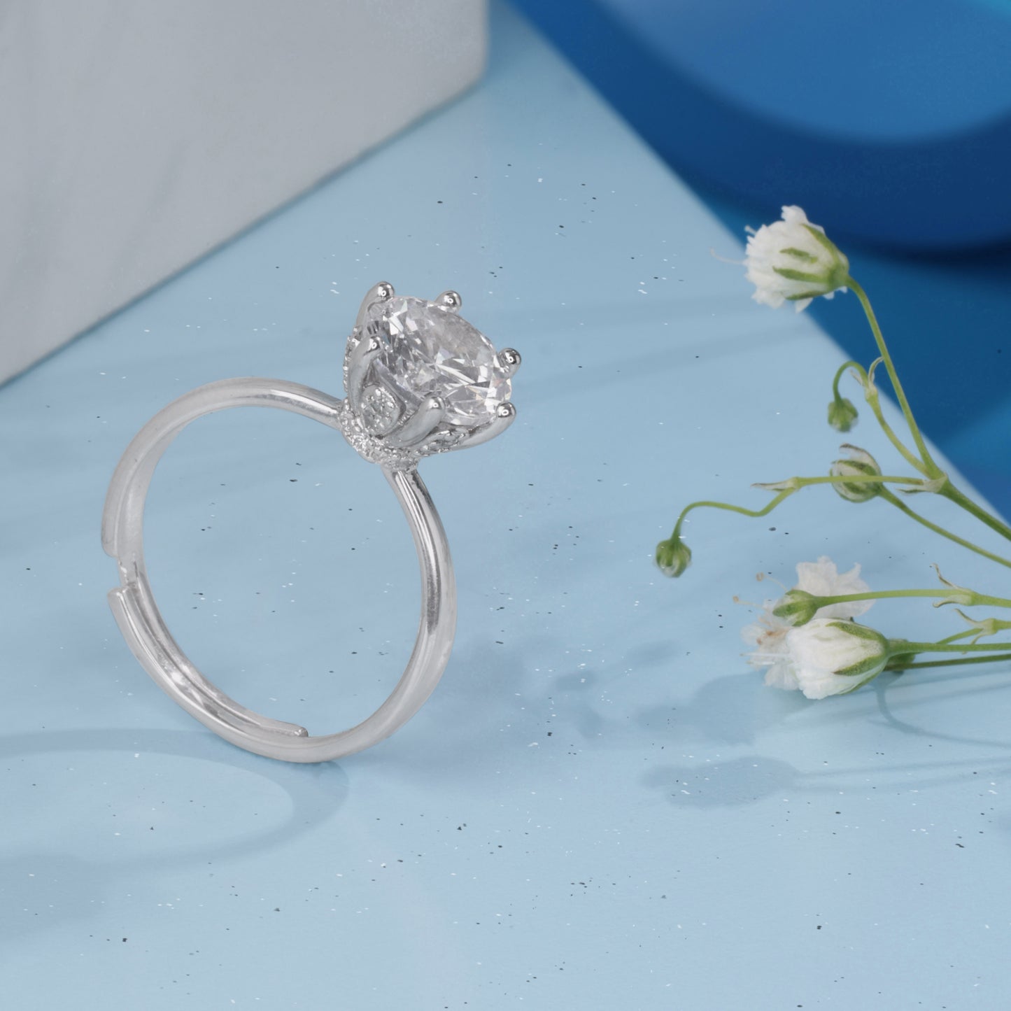 'Classic Solitaire' Silver Ring