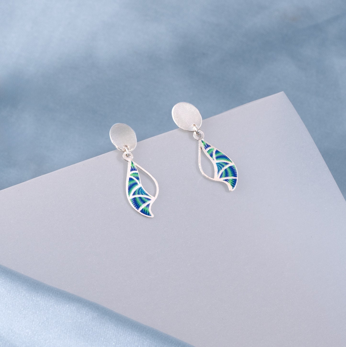 'Oceanic Bliss' Silver Earrings