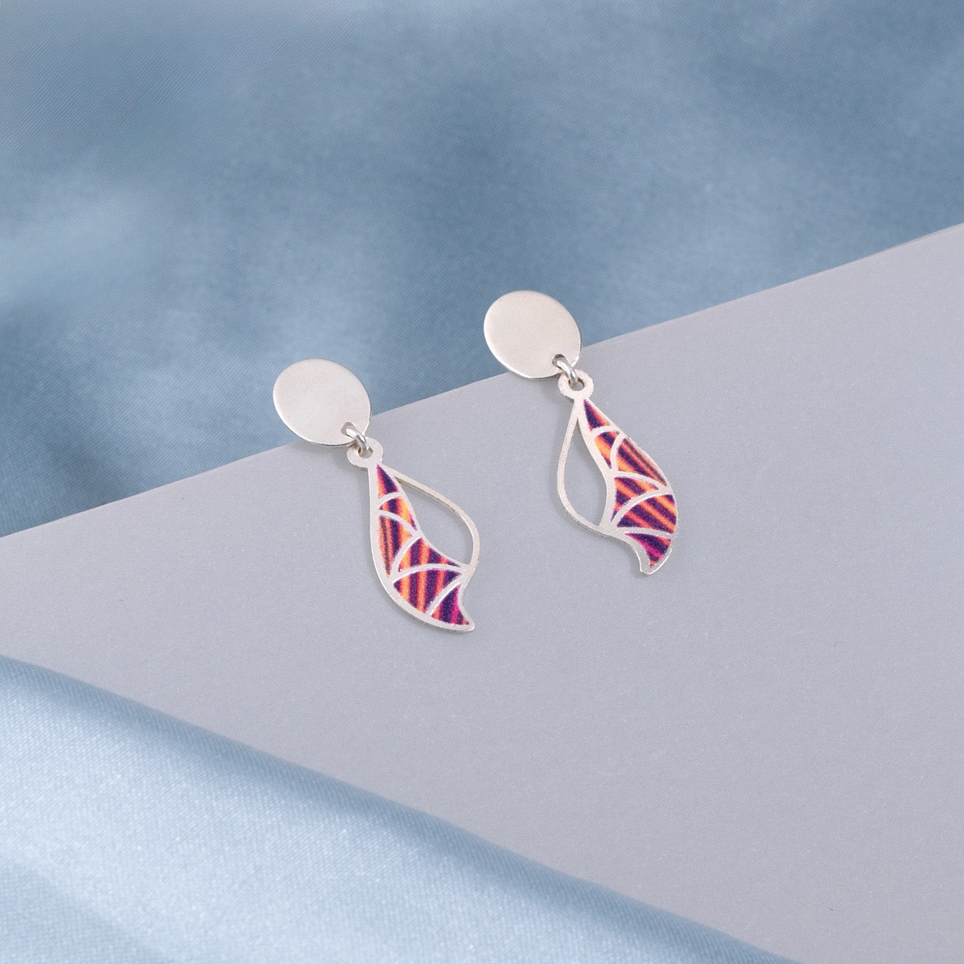 'Scarlet Queen' Silver Earrings