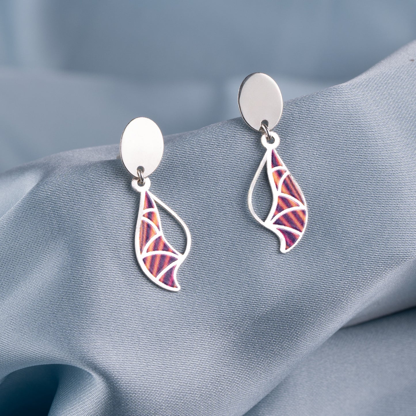 'Scarlet Queen' Silver Earrings