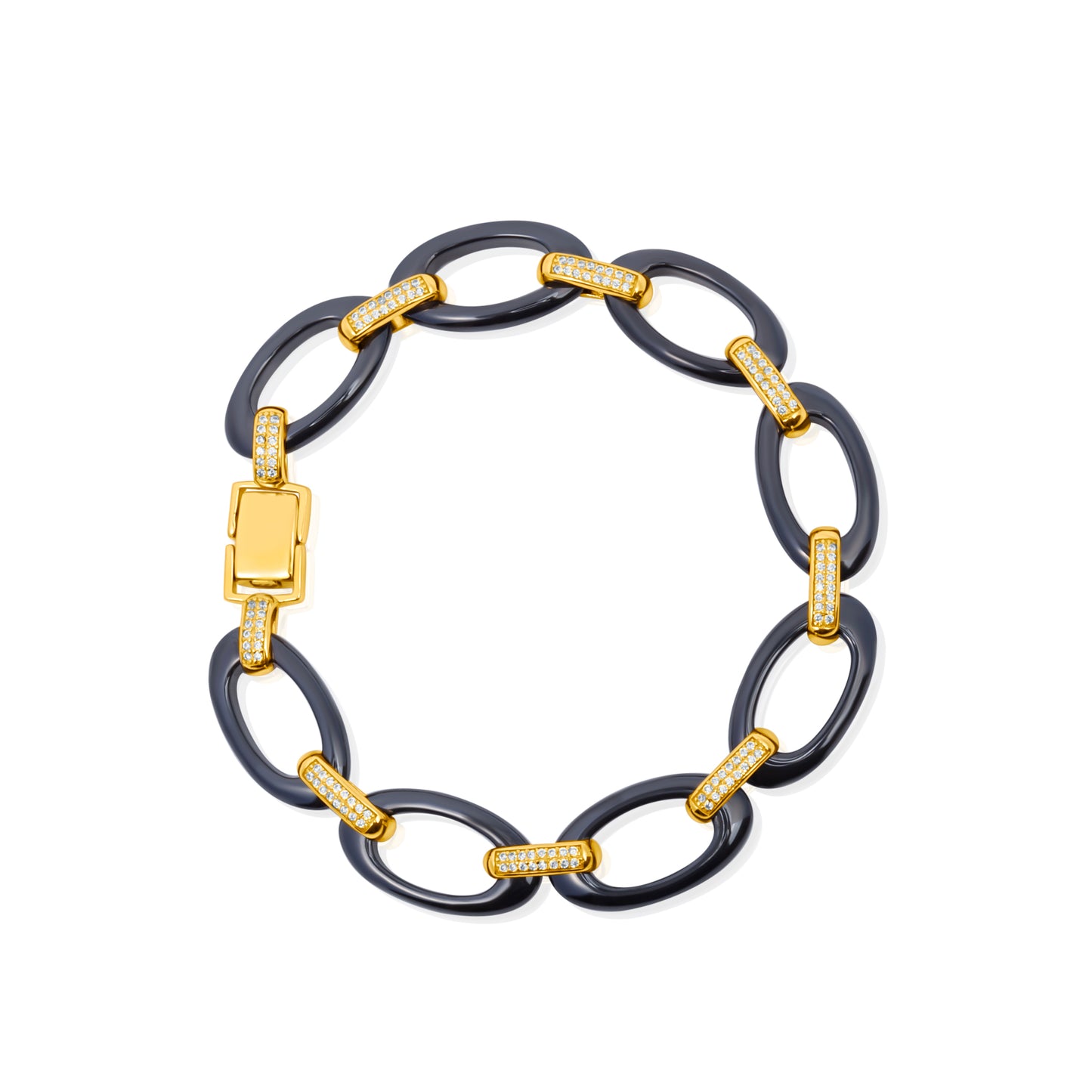 'Midnight Braid' Gold Plated Men Bracelet