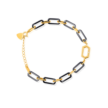 'Warrier Weave' Gold Plated Men Bracelet