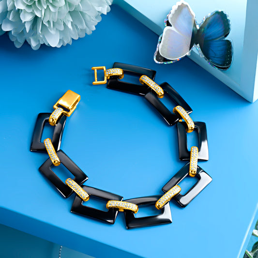 'Titan Forge' Gold Plated Men Bracelet