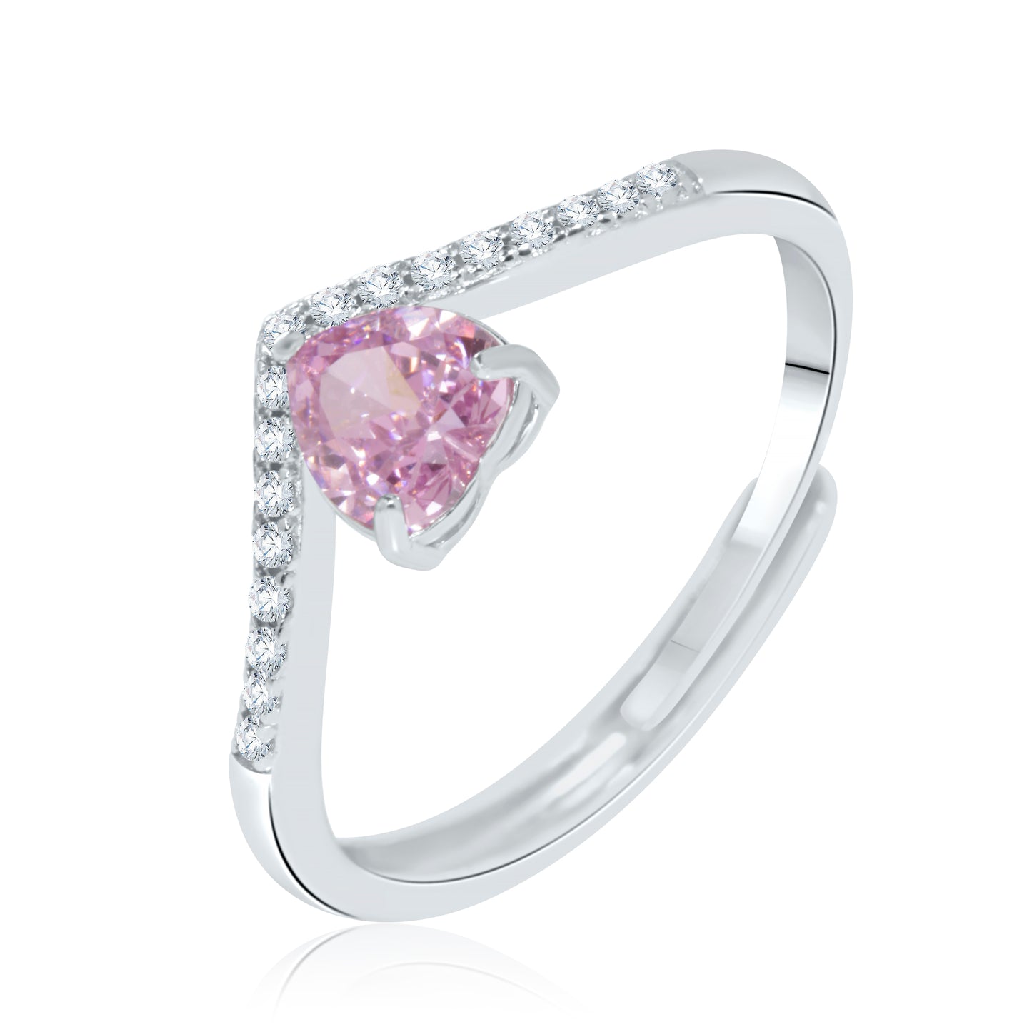 'Pink Passion' Silver Ring