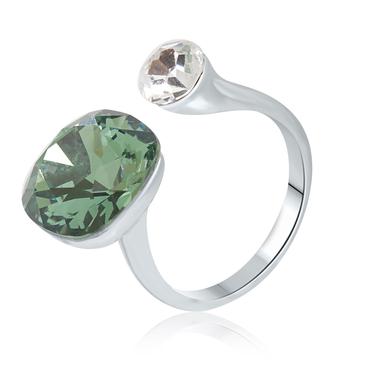 'Emerald Frost' Silver Ring