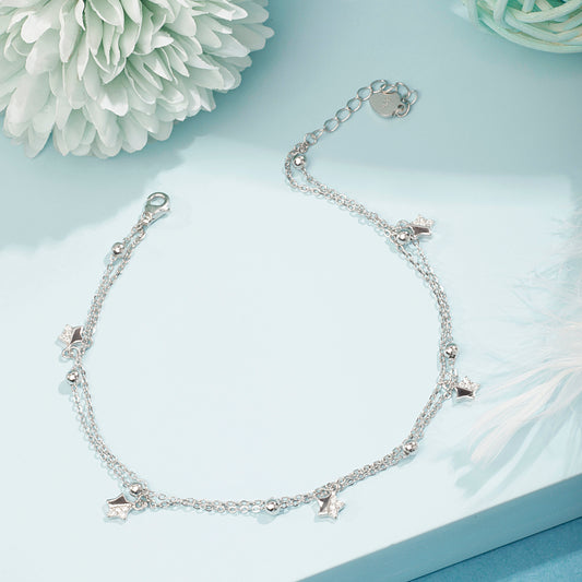 'Silver Star' Anklet