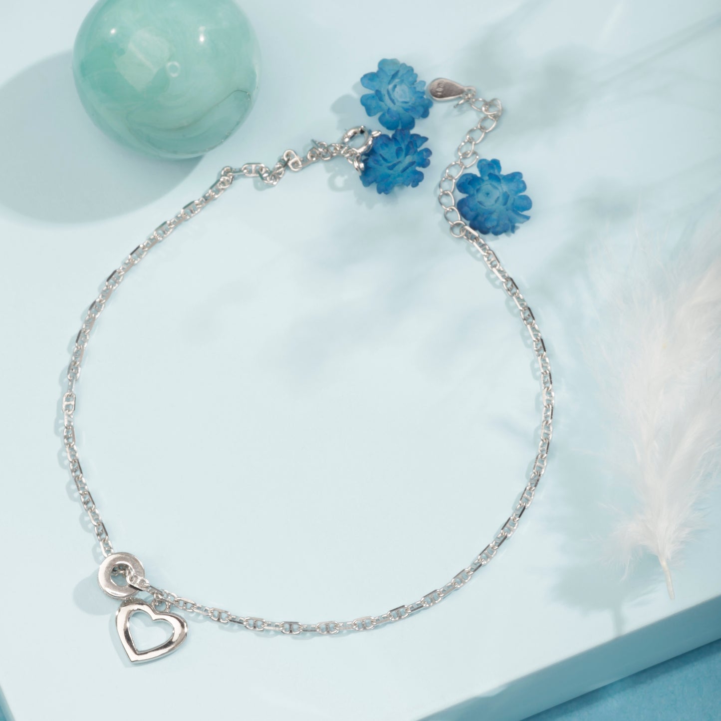 'Amore Silver' Anklet