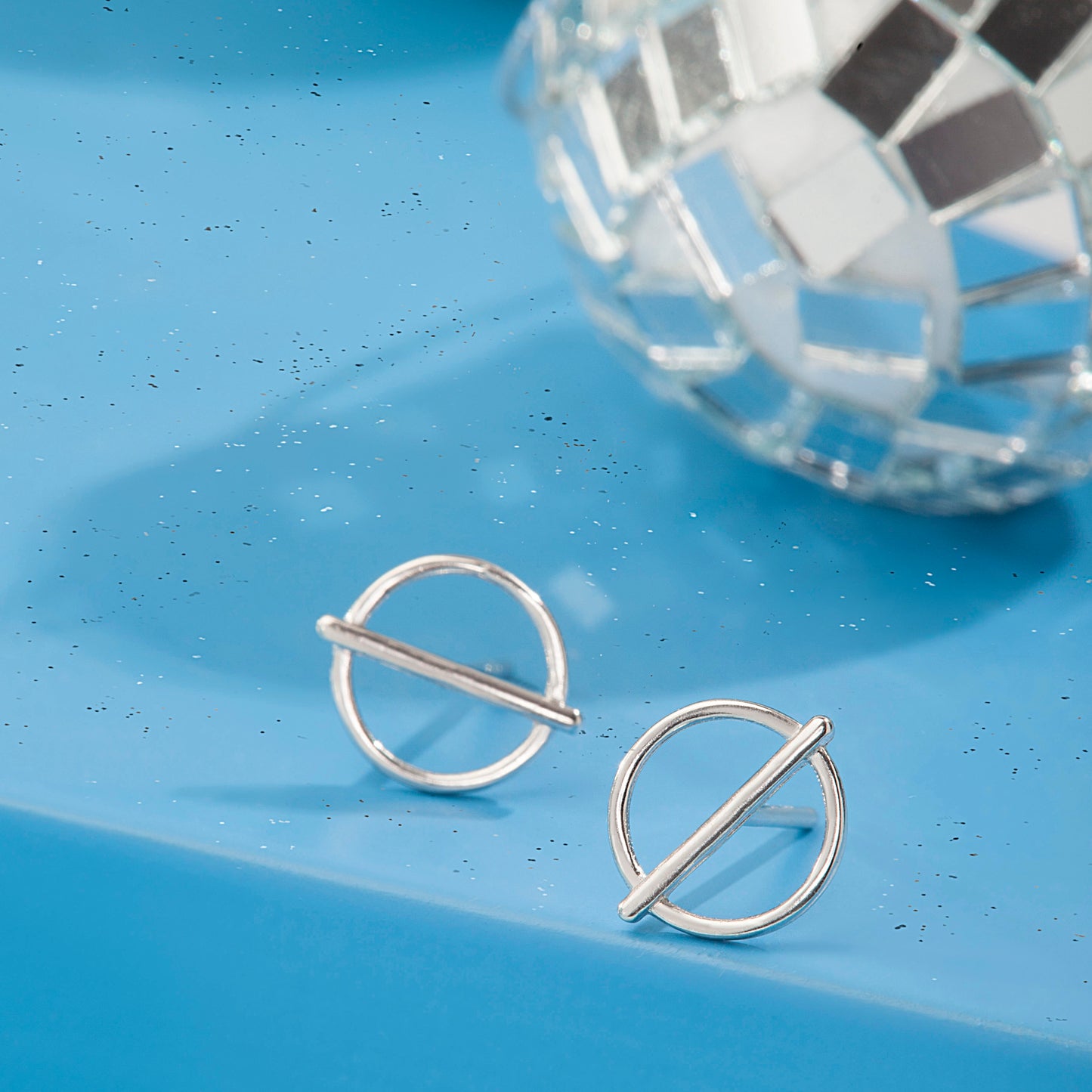 'Geometric Open' Circle Earrings