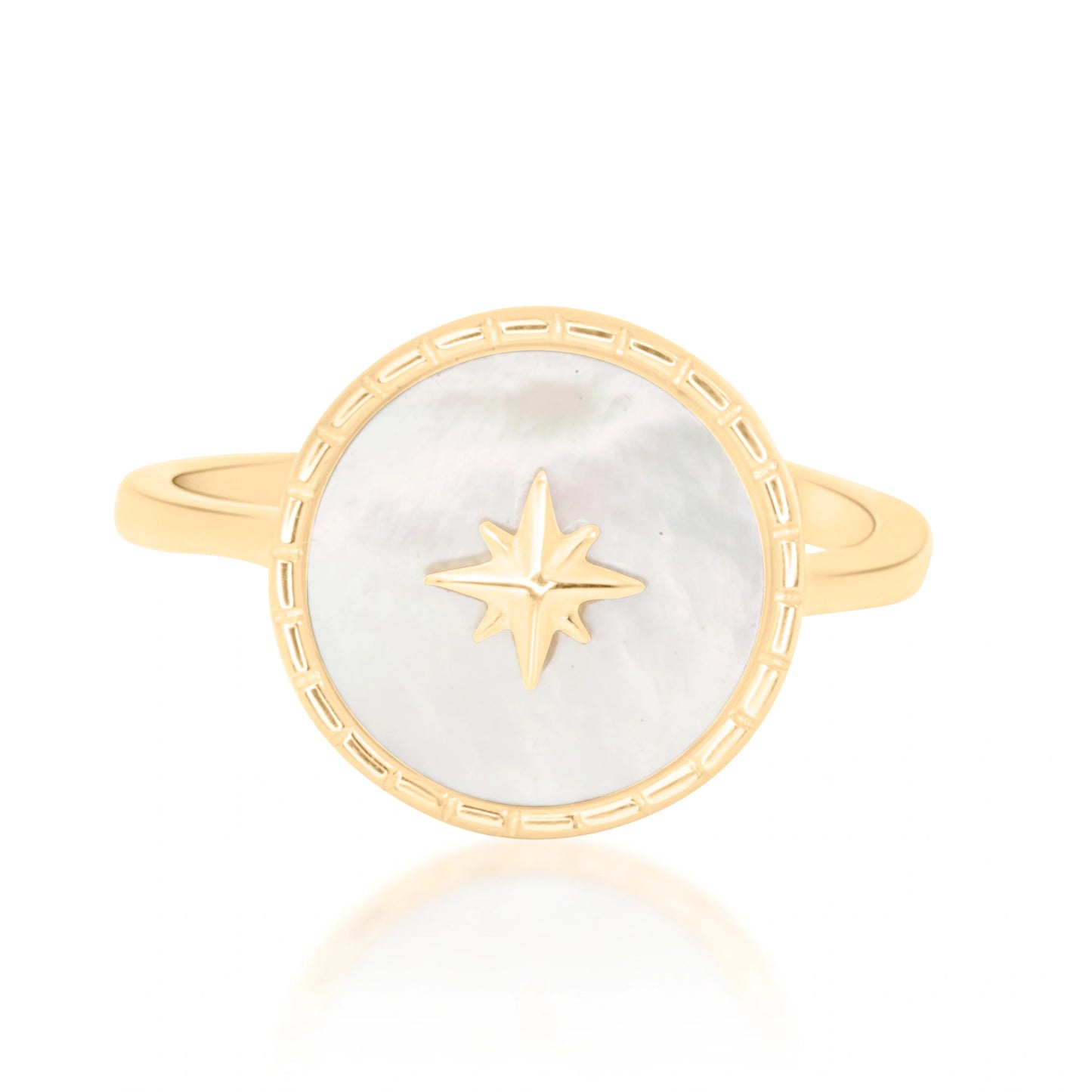 "Golden Star Mother-of-Pearl" Ring