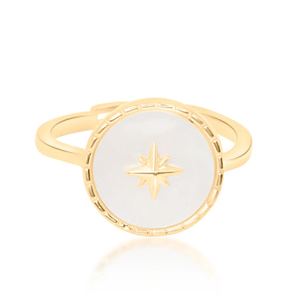 "Golden Star Mother-of-Pearl" Ring