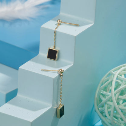 'Classic Black Box' Gold Plated Earrings