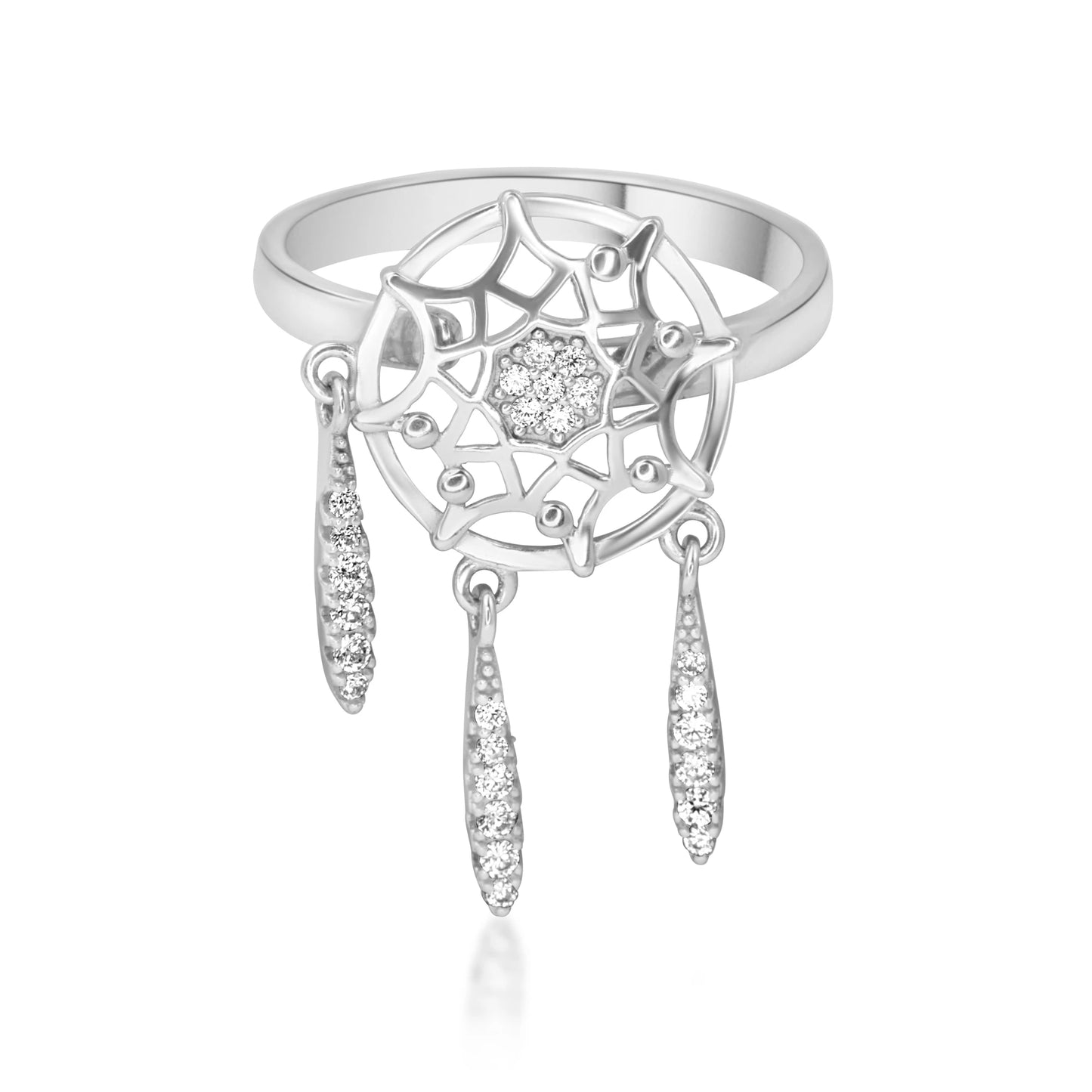 "Silver Dreamcatcher" Ring