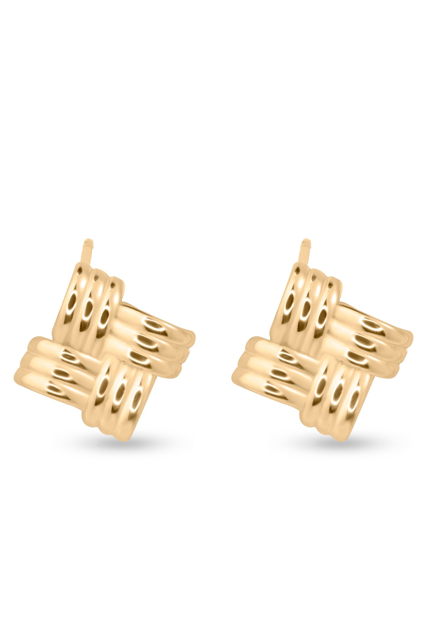 'Golden Ripple' Gold Plated Earring