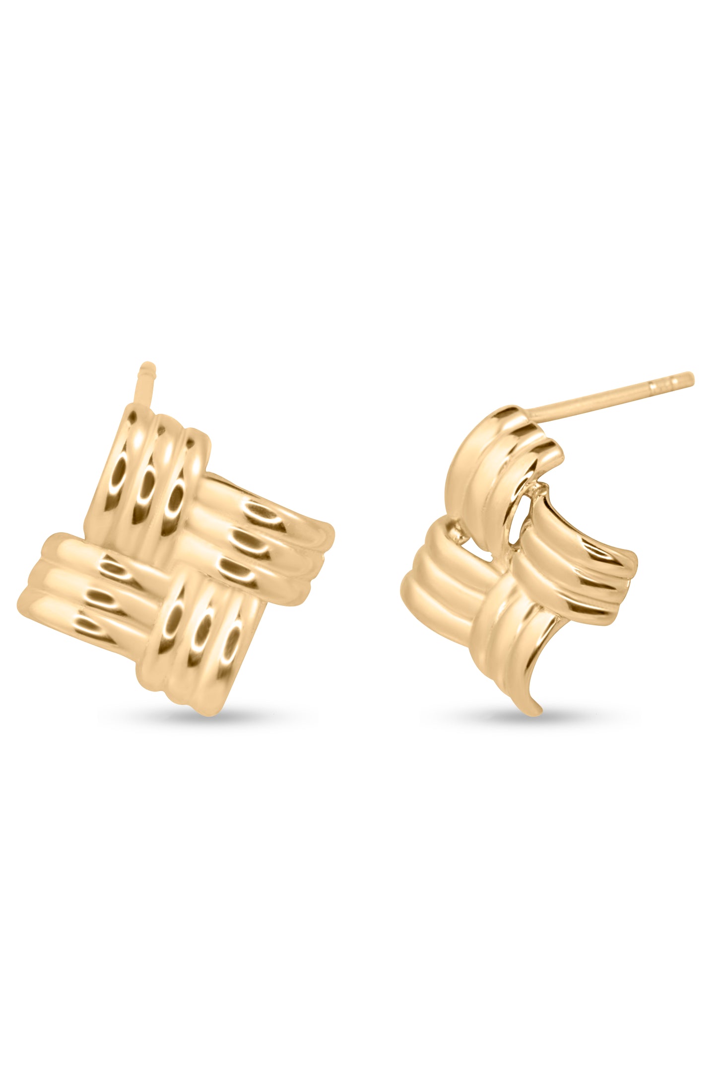 'Golden Ripple' Gold Plated Earring