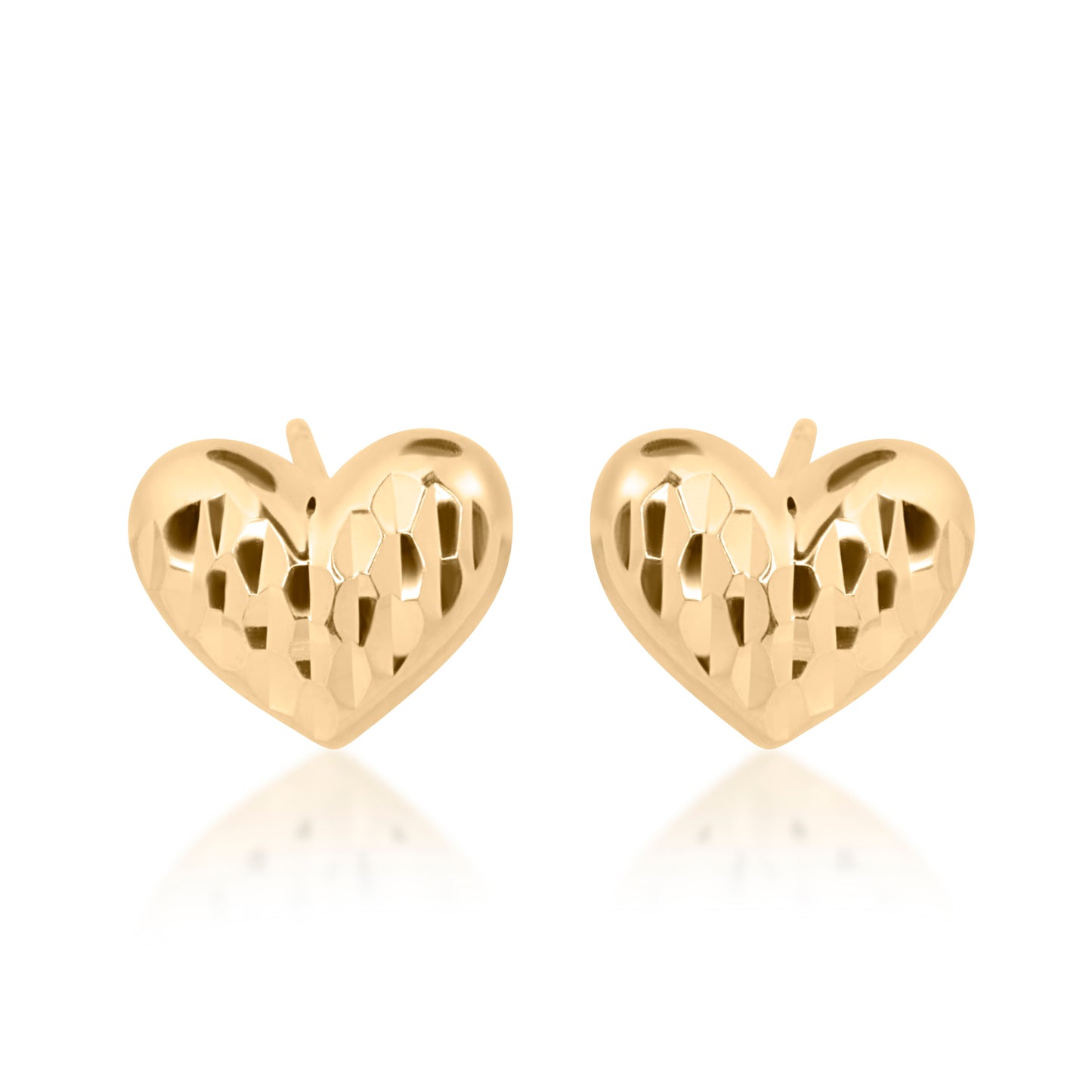 "Golden Heart" Studs