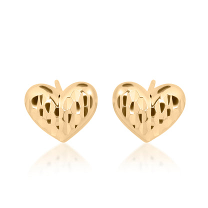 "Golden Heart" Studs