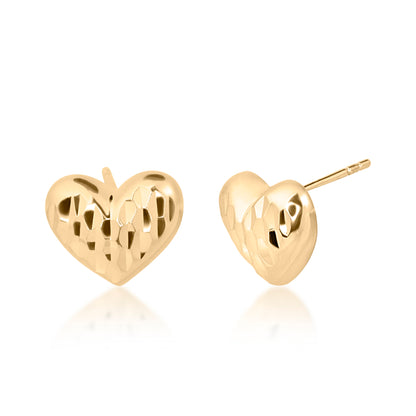 "Golden Heart" Studs