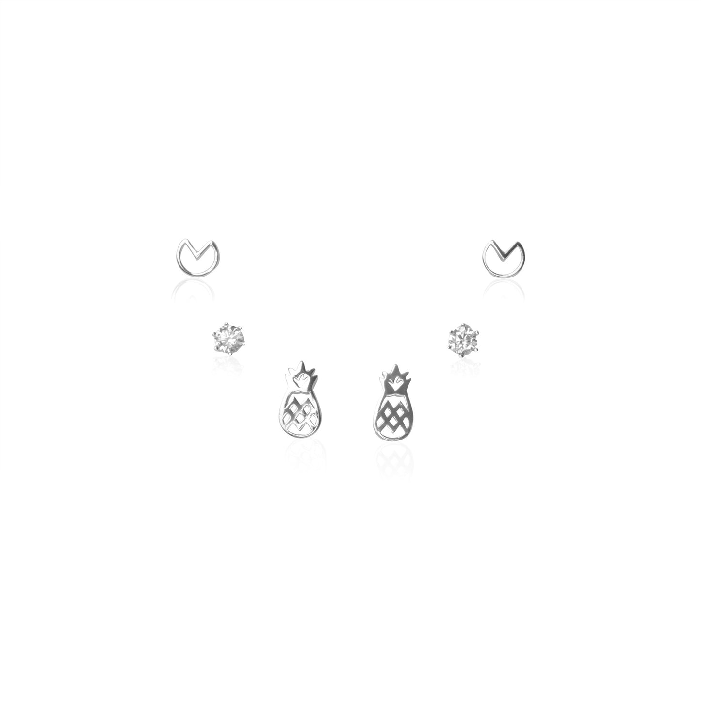 'Frutie Silver' Stud Set