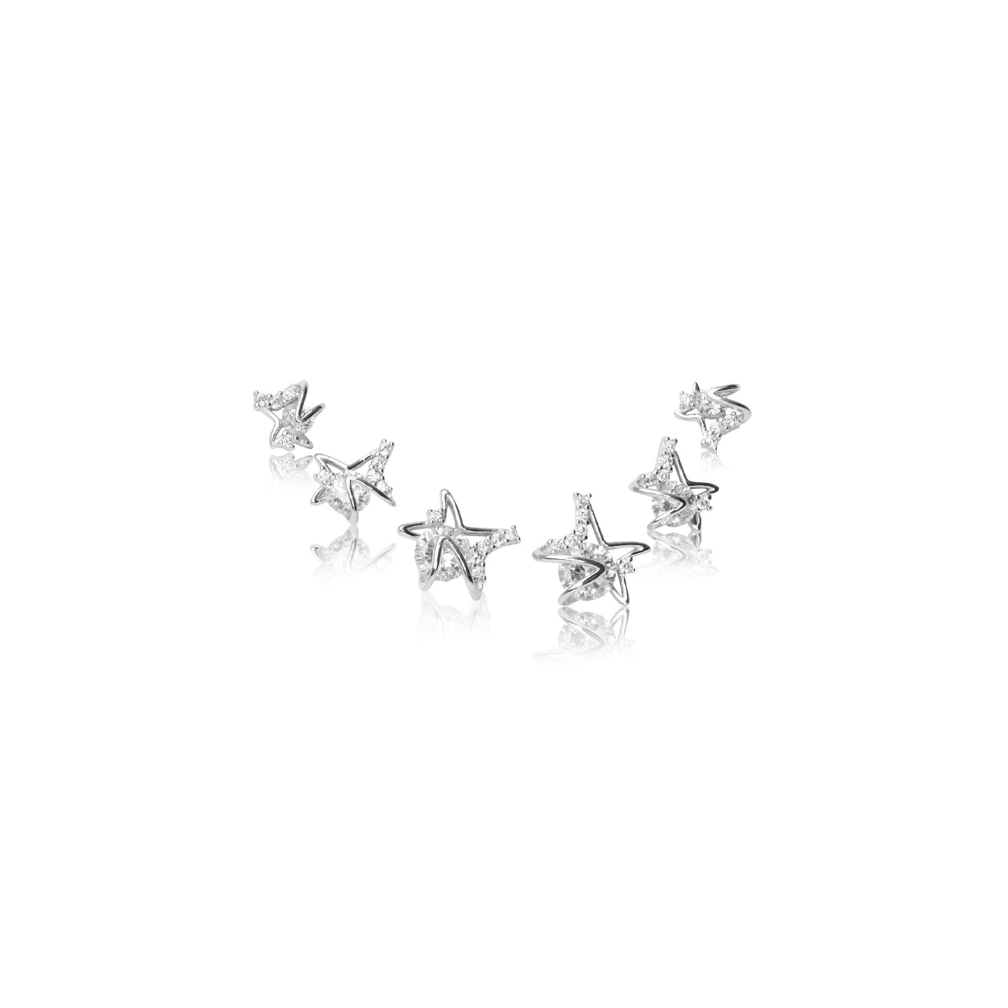 'Star Fish' Silver Stud Set