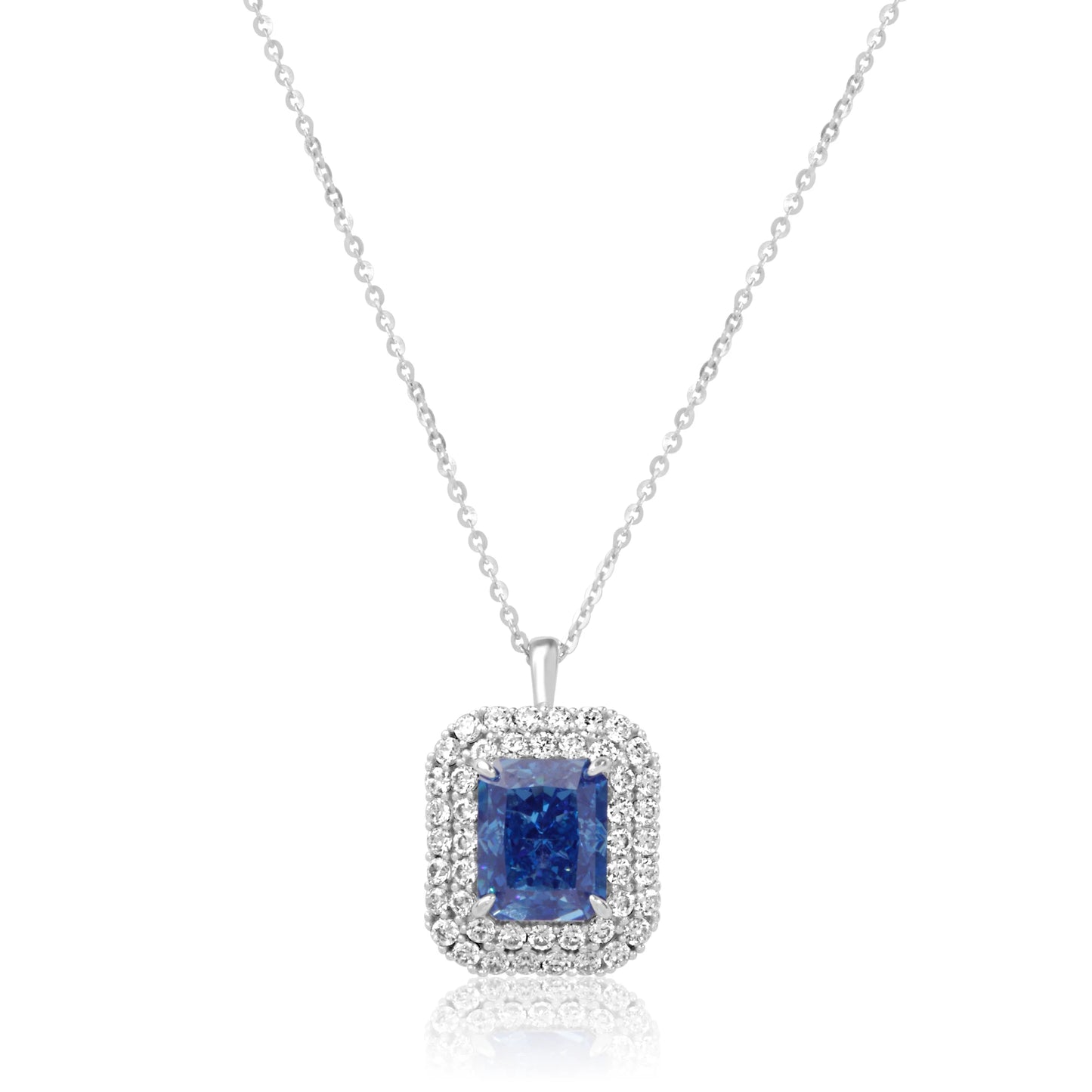 "Royal Blue Sapphire" Silver Pendant