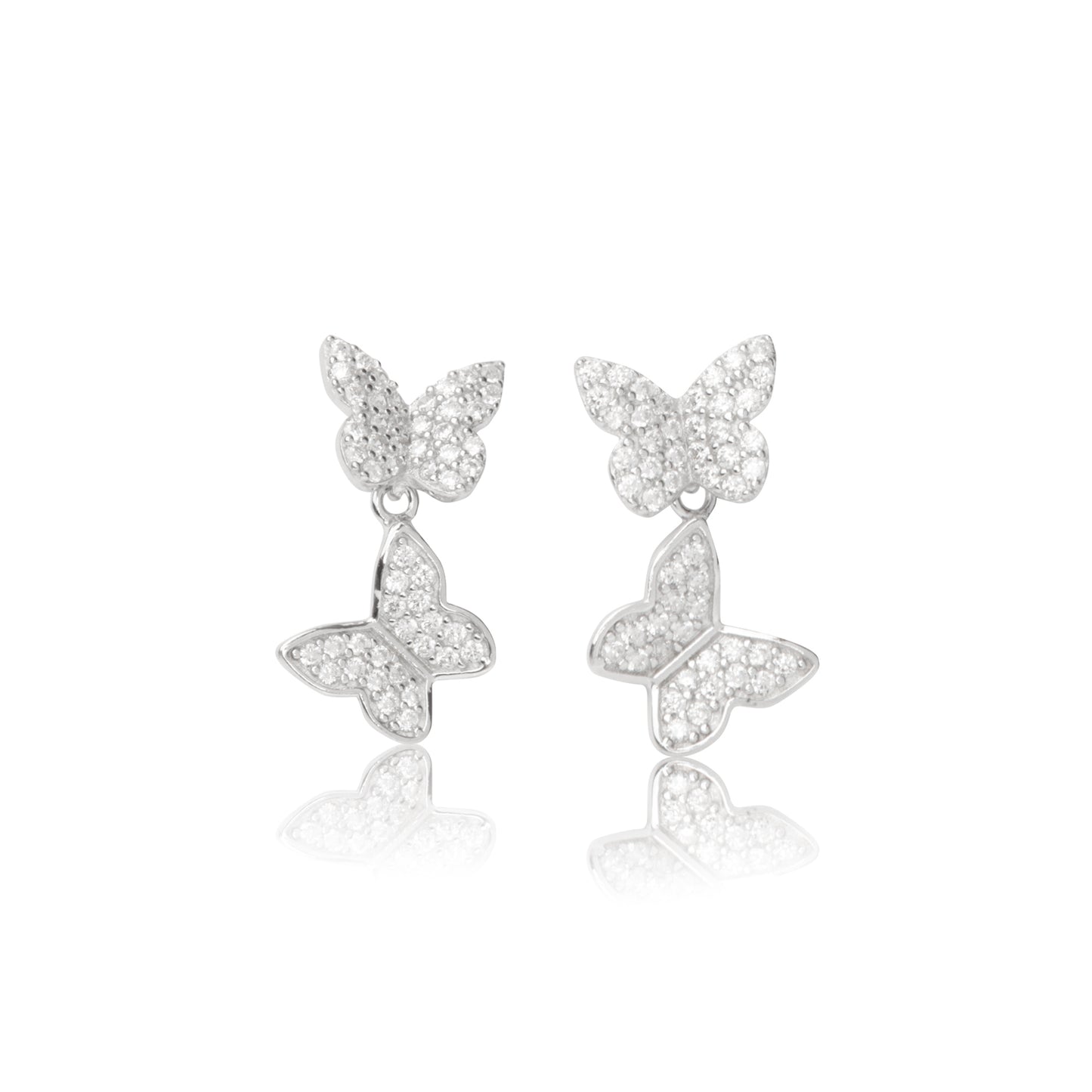 'Beautiful Butterfly' Silver Earrings