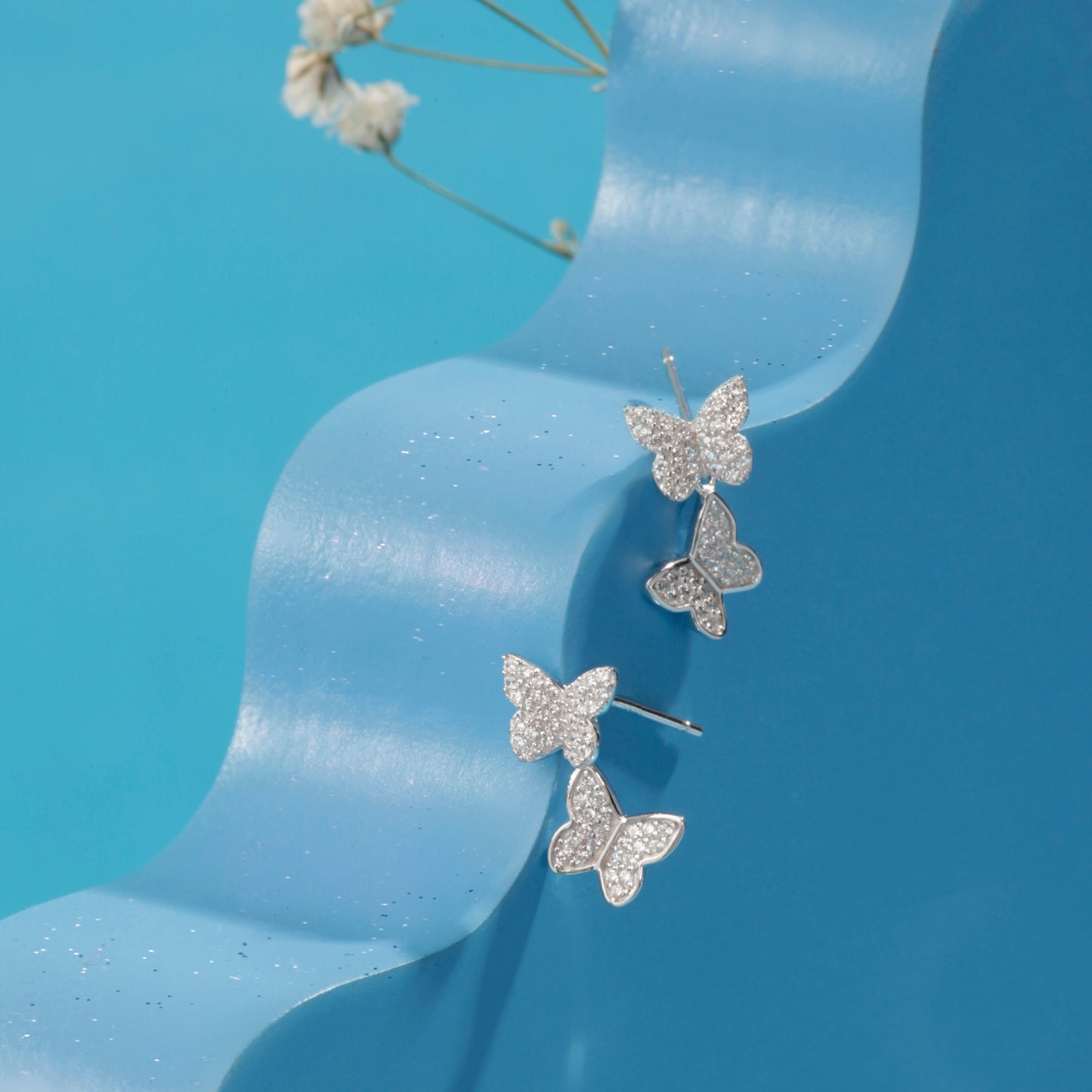 'Beautiful Butterfly' Silver Earrings