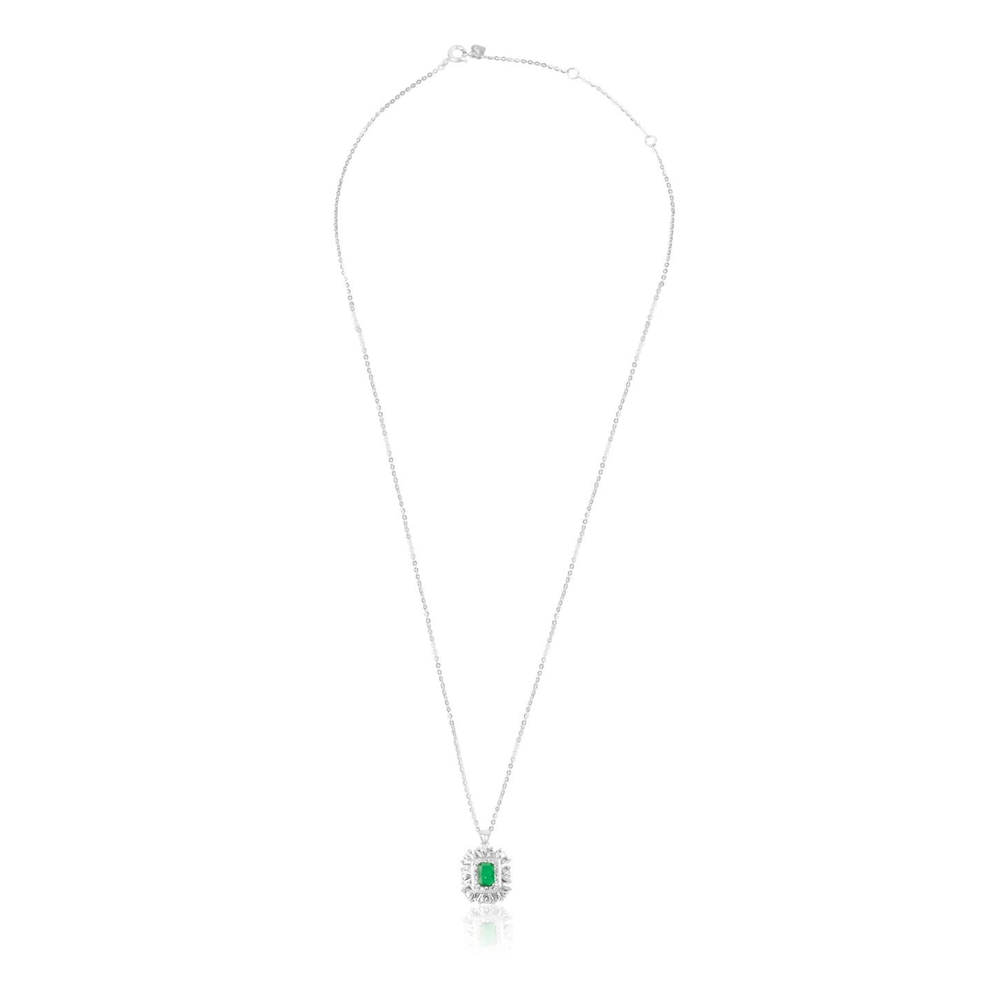 "Regal Emerald" Silver Pendant