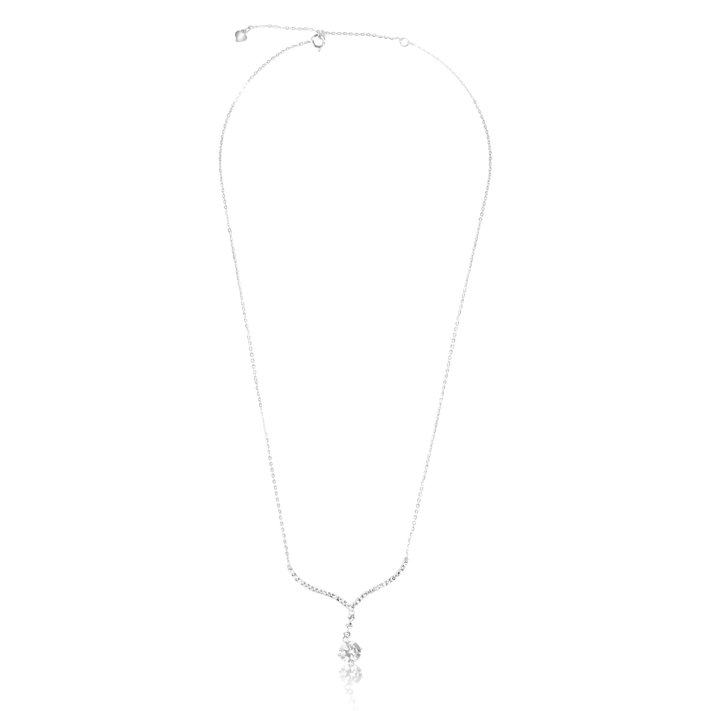 "Radiant Drop" Silver Necklace