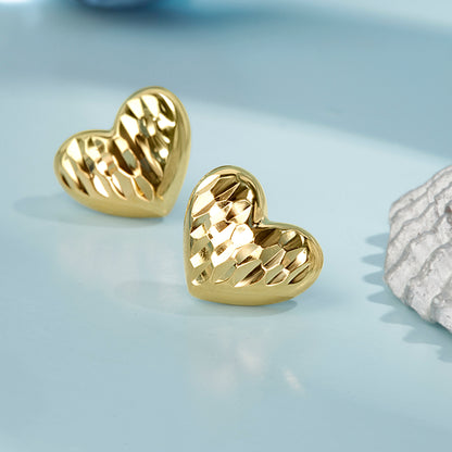 "Golden Heart" Studs