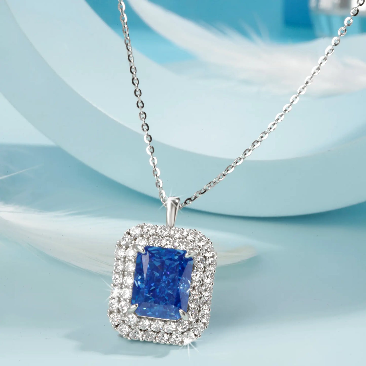 "Royal Blue Sapphire" Silver Pendant