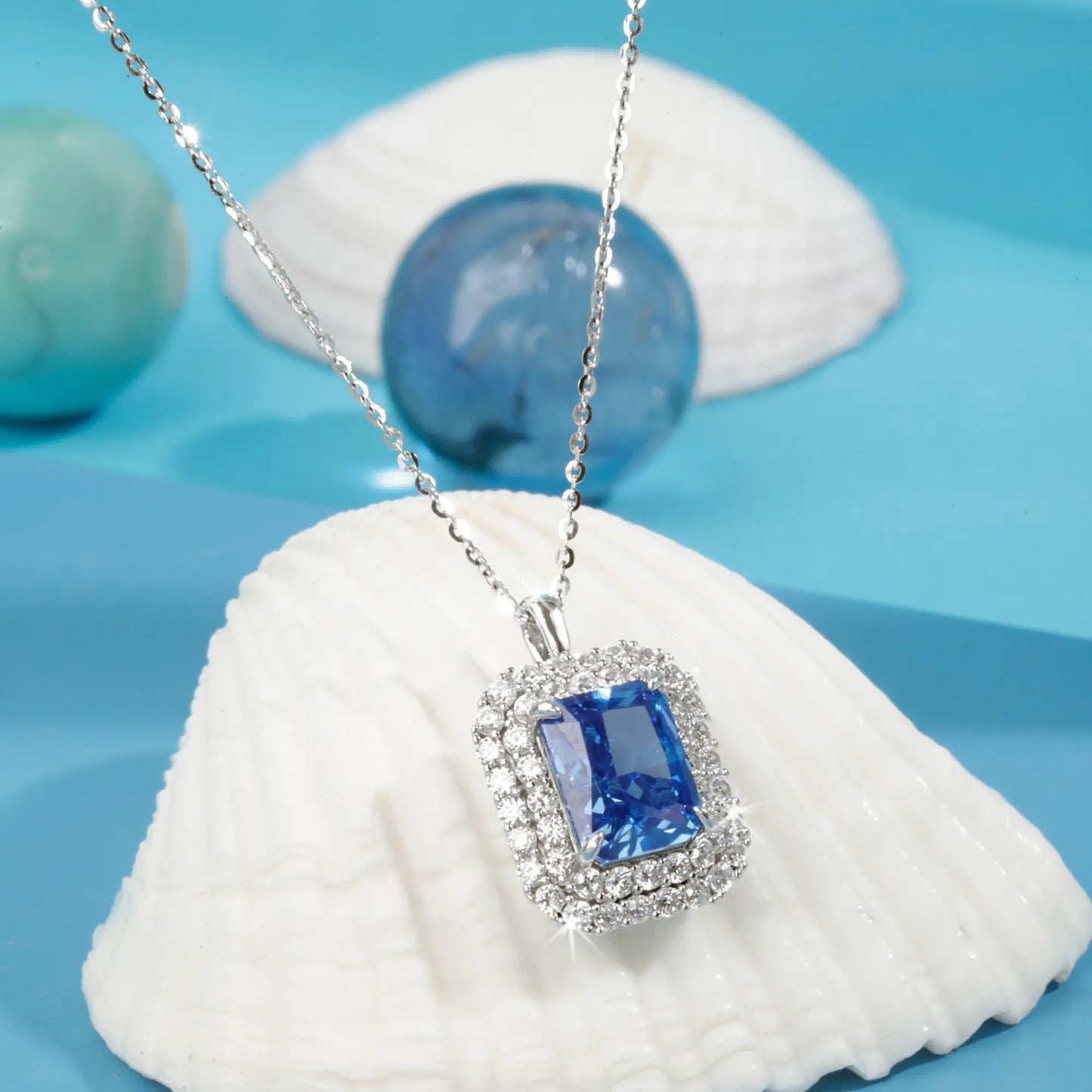 "Royal Blue Sapphire" Silver Pendant