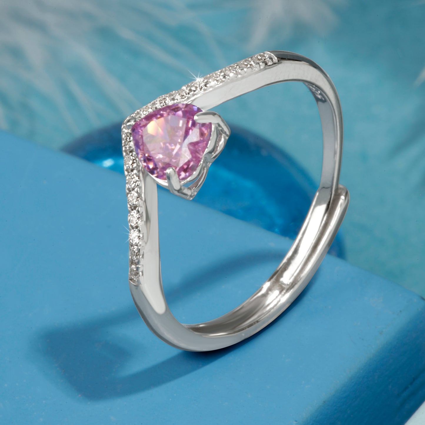 'Pink Passion' Silver Ring