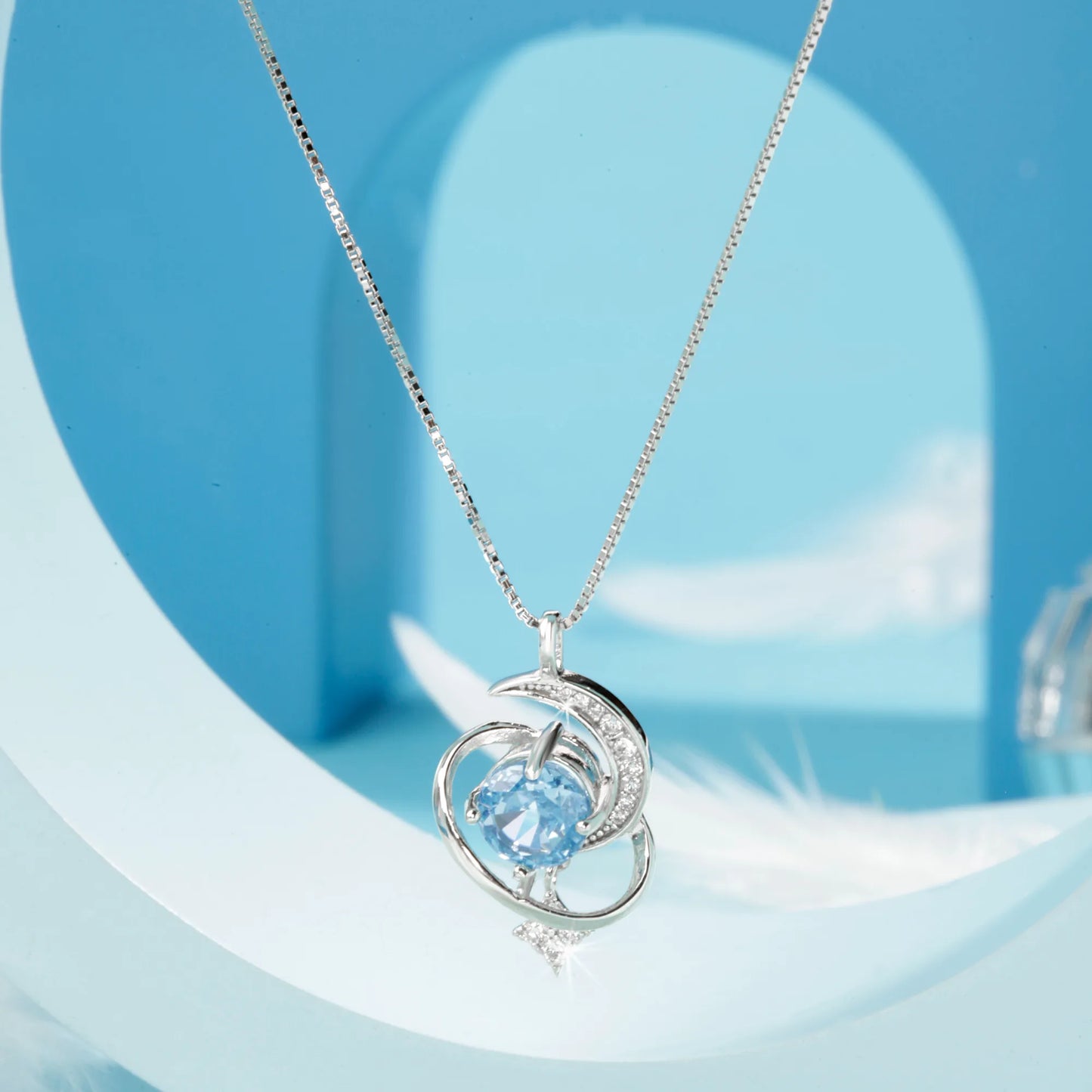 Celestial Blue Topaz Pendant