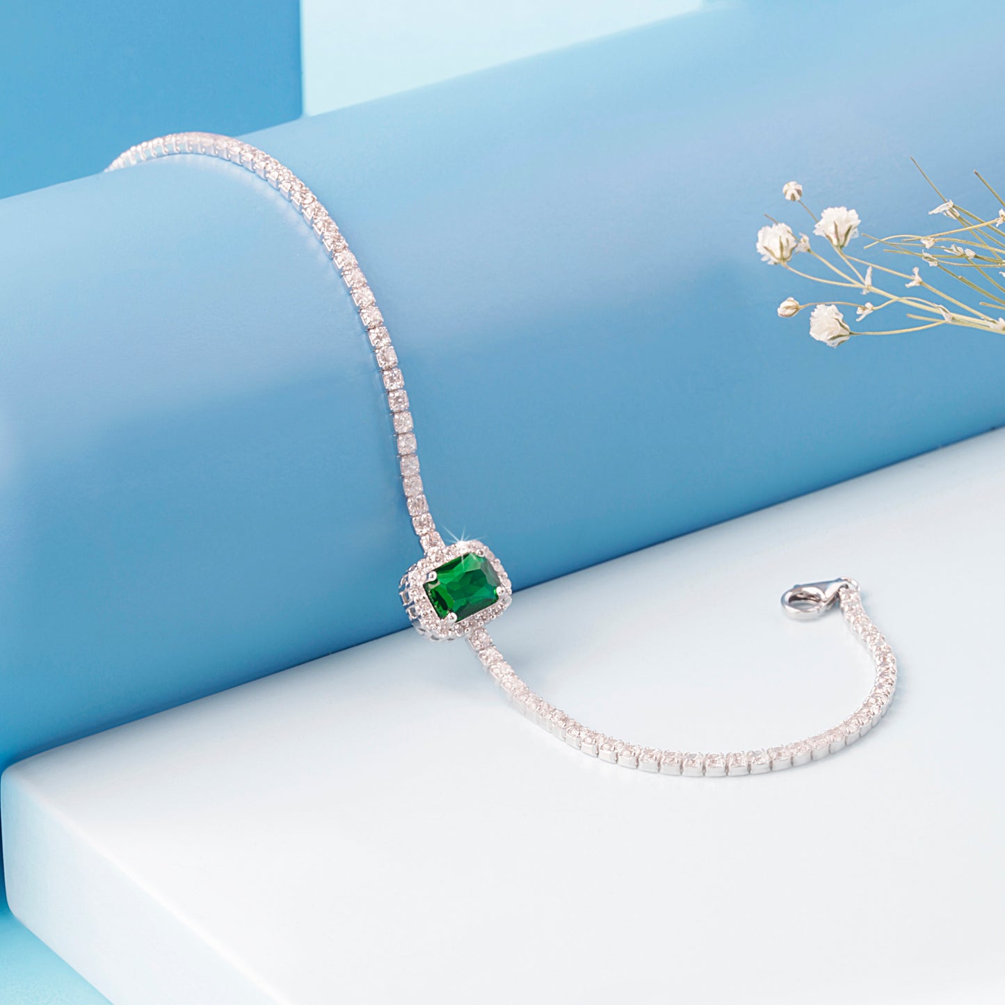 'Starlit Green Gem' Bracelet