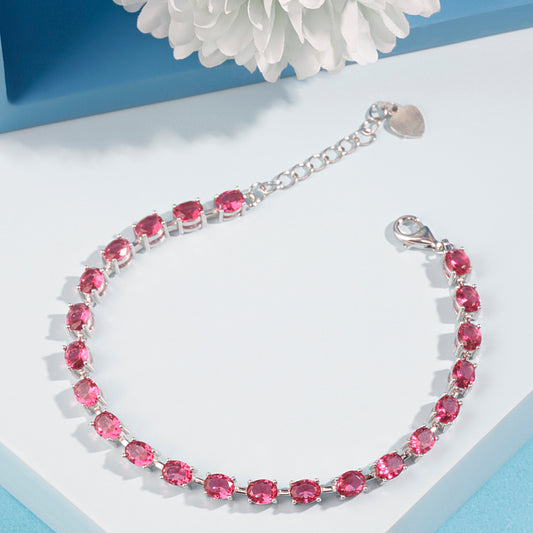 'Ruby Rapture Tennis' Bracelet