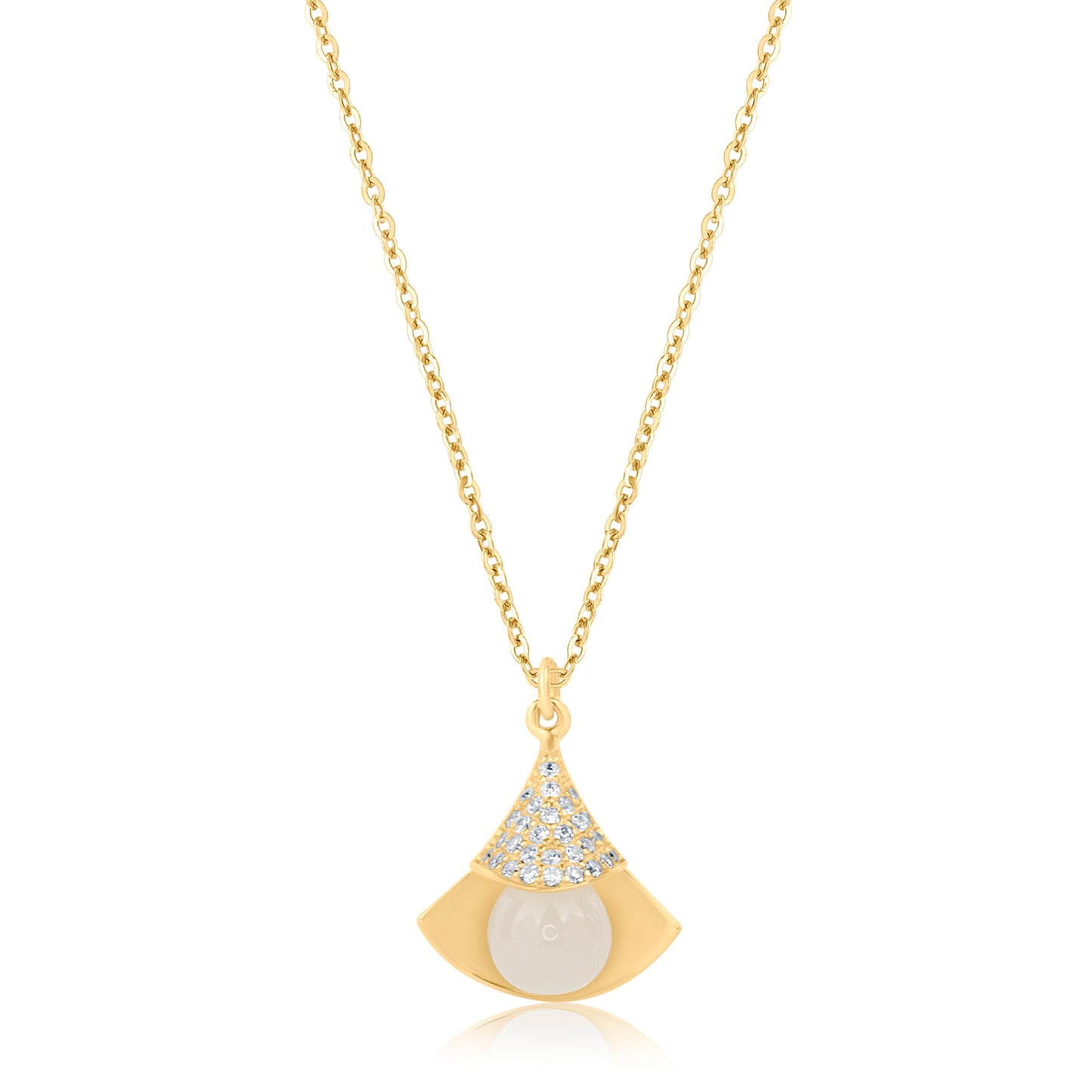 'Ethereal Moonstone' Gold Plated Pendant