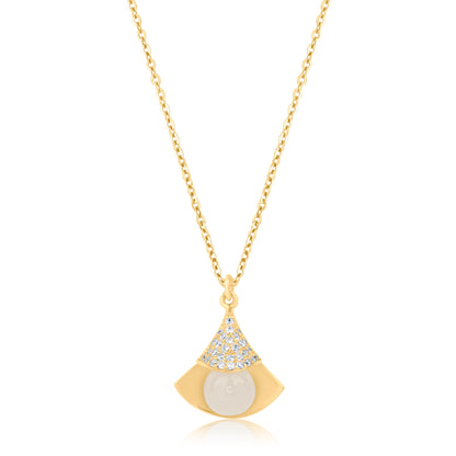 'Ethereal Moonstone' Gold Plated Pendant