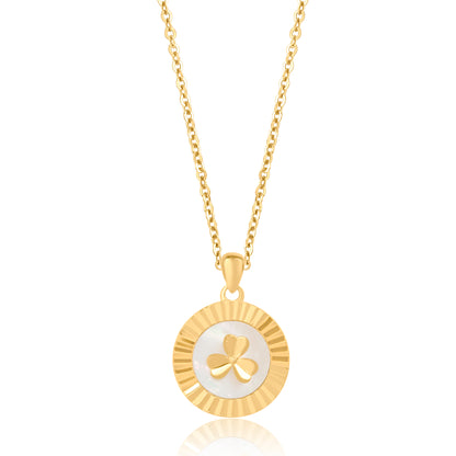 'Fortune Clover' Gold Plated Pendant