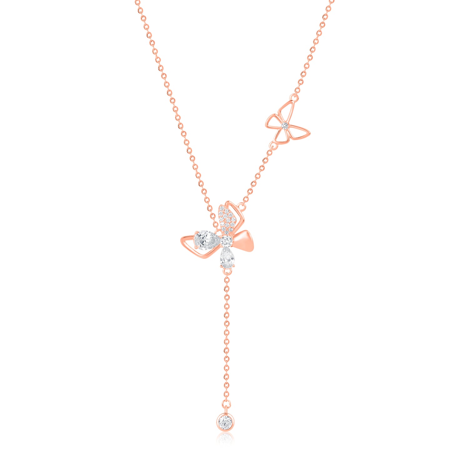 'Beauty of Butterflies' Rose Gold Pendant