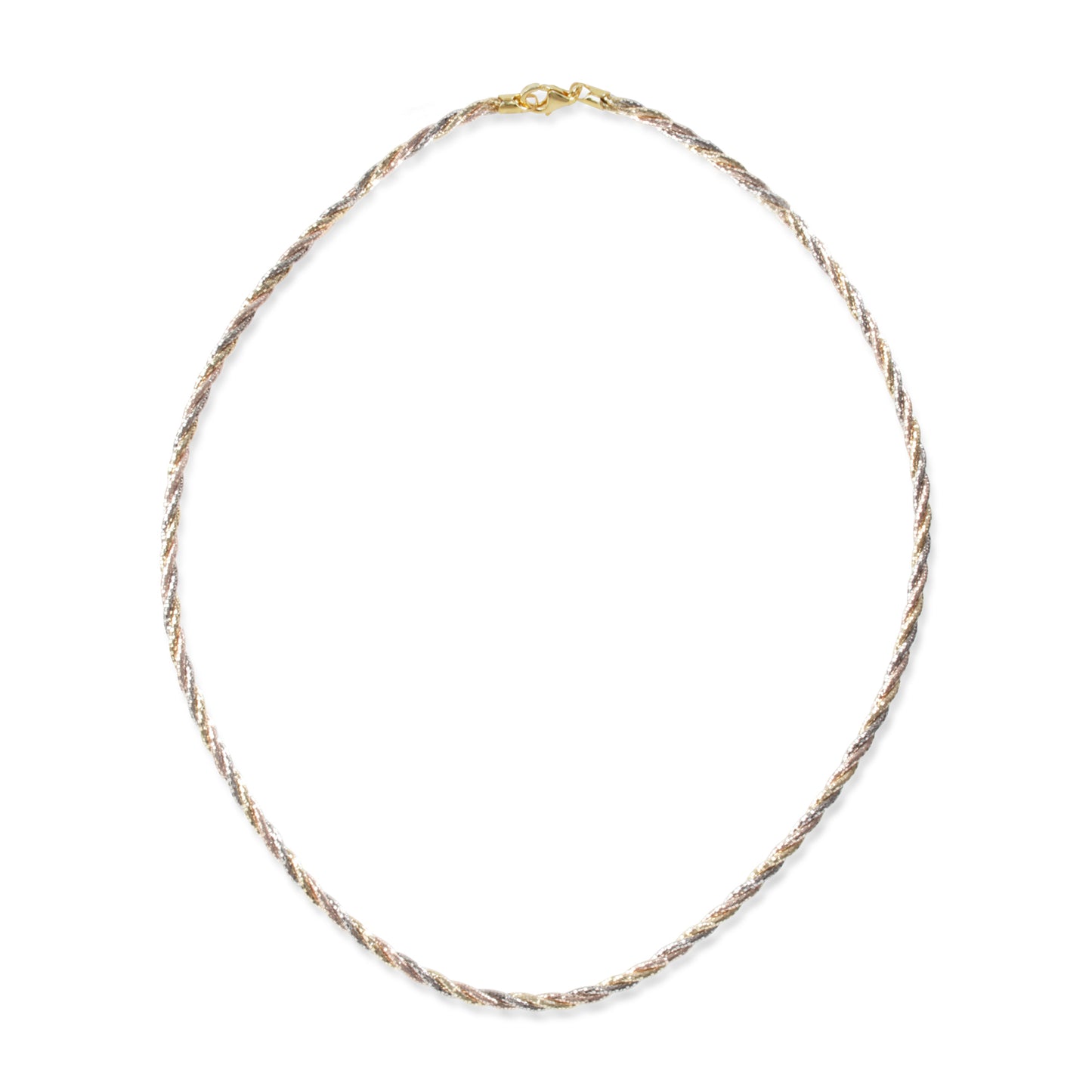 'Dual Tone Twisted Design' Gold Plated Chain