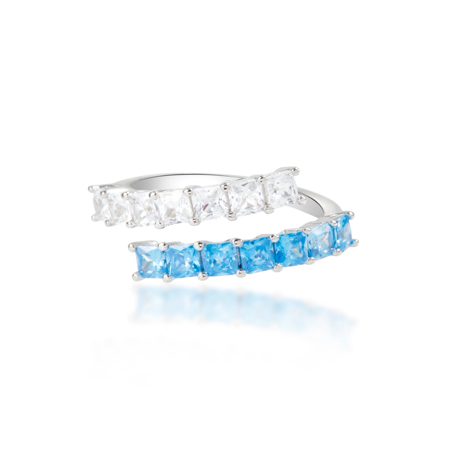 'Brilliant Aquamarine' Silver Ring